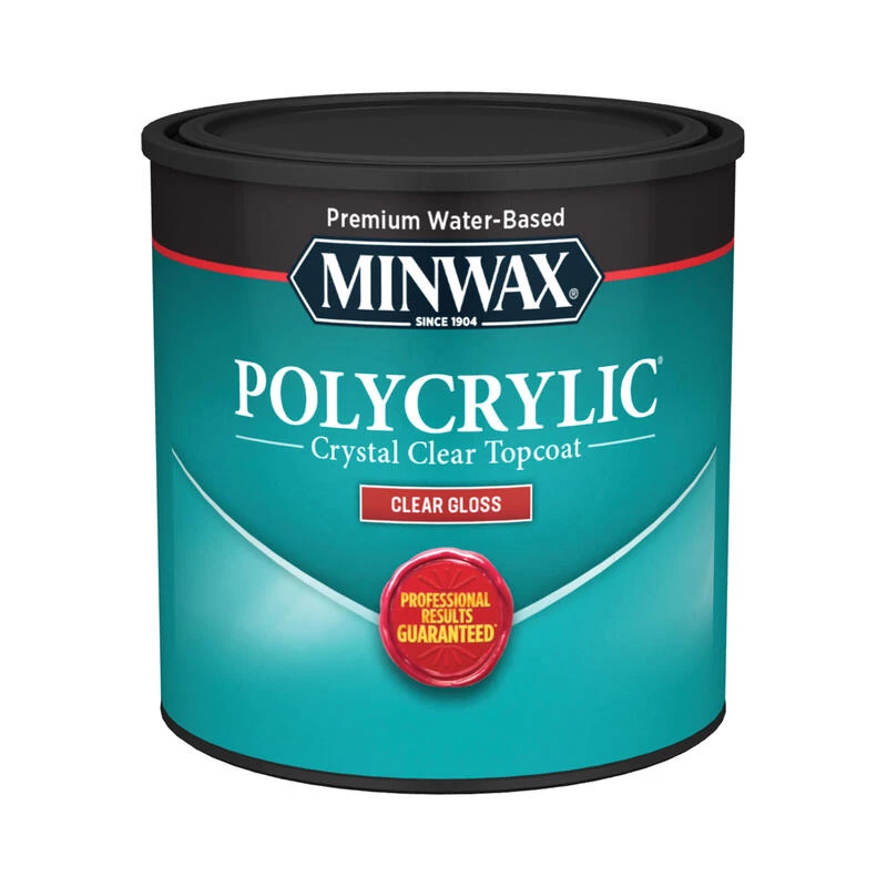 Cheap π Minwax Polycrylic Gloss Clear Water-Based Polyurethane 0.5 pt π 3 Cheap π Minwax Polycrylic Gloss Clear Water-Based Polyurethane 0.5 pt π