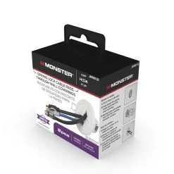 New 🌟 Monster Just Hook It Up White 1 gang Plastic Spring Lock Cable Pass Wall Plate 2 pk 🧨 -Minwax store online c398a76e a733 4c20 89d6 4db7df77d565