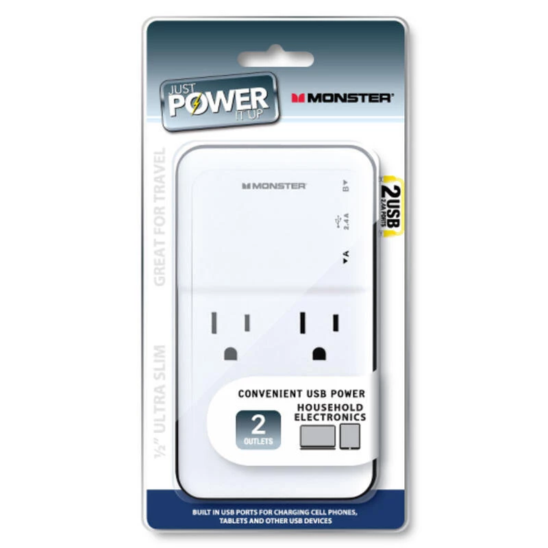 Deals ⭐ Monster Just Power It Up 2 outlets Surge Tap White 2 J ⭐ 3 Deals ⭐ Monster Just Power It Up 2 outlets Surge Tap White 2 J ⭐