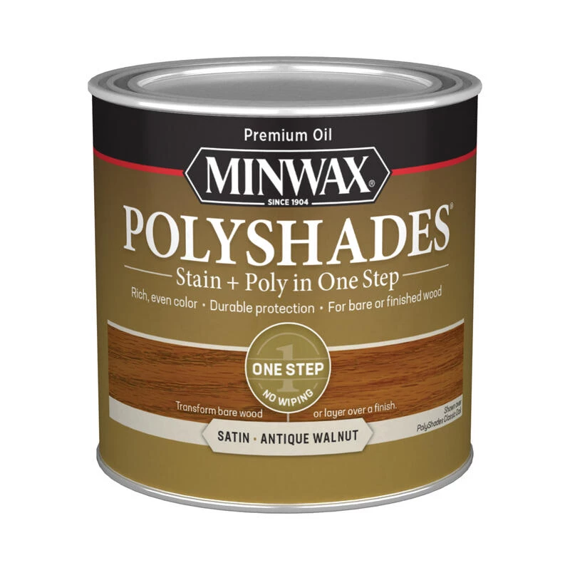 Cheapest 🎉 Minwax PolyShades Semi-Transparent Satin Antique Walnut Stain/Polyurethane Finish 0.5 pt 🔥 4 Cheapest 🎉 Minwax PolyShades Semi-Transparent Satin Antique Walnut Stain/Polyurethane Finish 0.5 pt 🔥 - Image 2