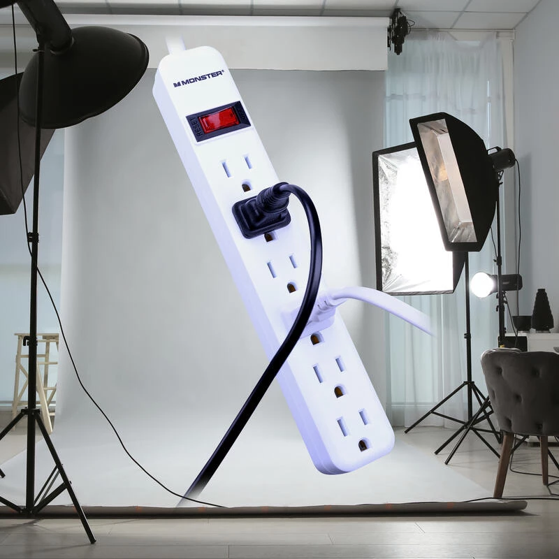 Hot Sale ๐ Monster Just Power It Up 2.5 ft. L 6 outlets Power Strip White ๐ 7 Hot Sale ๐ Monster Just Power It Up 2.5 ft. L 6 outlets Power Strip White ๐ - Image 5
