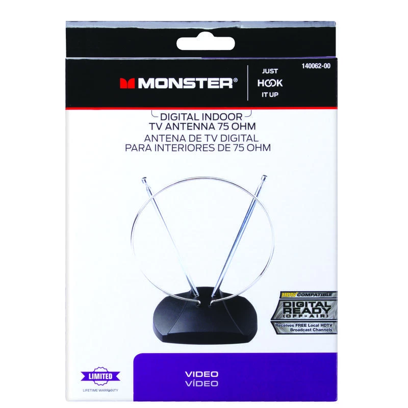 New ๐ Monster Just Hook It Up Indoor FM/HDTV/UHF/VHF Antenna 1 pk ๐คฉ 3 New ๐ Monster Just Hook It Up Indoor FM/HDTV/UHF/VHF Antenna 1 pk ๐คฉ