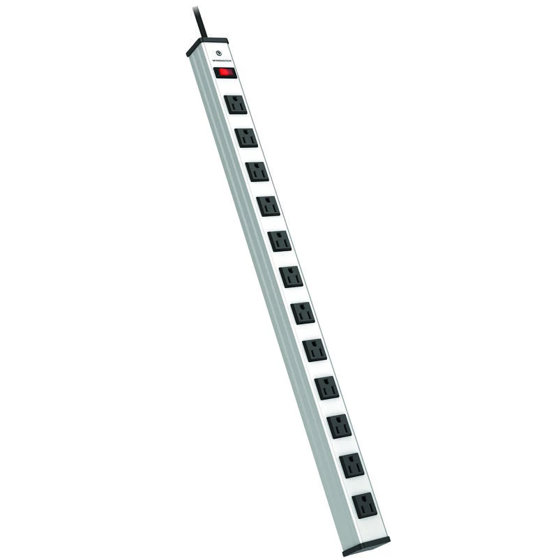 Hot Sale 😀 Monster Just Power It Up 6 ft. L 12 outlets Power Strip Silver 💯 4 Hot Sale 😀 Monster Just Power It Up 6 ft. L 12 outlets Power Strip Silver 💯 - Image 2