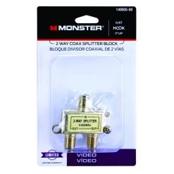 Deals 👍 Monster Just Hook It Up 2 Way Coax Splitter 75 ohm 900 MHz 1 pk 👏 -Minwax store online e3998c33 46af 402e a29d 18941a182e1f