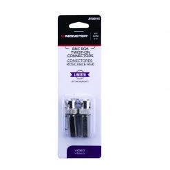 Budget 😍 Monster Just Hook It Up Twist-On BNC Coaxial Connector 2 pk 🎉