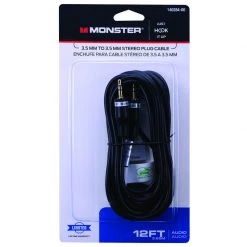Budget โค๏ธ Monster Just Hook It Up 12 ft. L Stereo Plug Cable AWG ๐ฅ