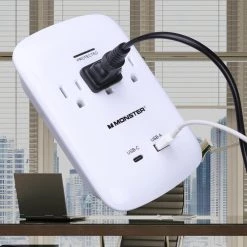 Discount 🧨 Monster Just Power It Up 0 ft. L 3 outlets Surge Protector White 1200 J ✨ -Minwax store online f82c078e 4860 43c8 bac7 ea0b18fc3f24