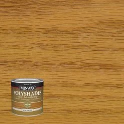 Promo 🔔 Minwax PolyShades Semi-Transparent Satin Honey Pine Oil-Based Stain/Polyurethane Finish 0.5 pt 🔔