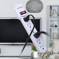 Wholesale 👏 Monster Just Power It Up 3 ft. L 6 outlets Power Strip White ⭐ -Minwax store online f8dccd0f ae76 40af a24e 603019876701