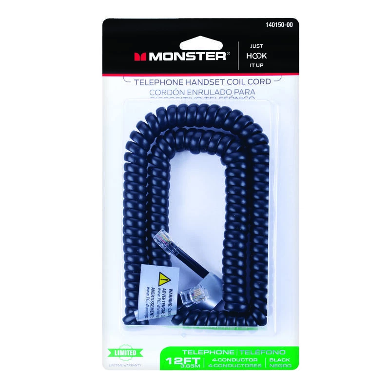 Best deal โค๏ธ Monster Just Hook It Up 12 ft. L Black Telephone Handset Coil Cord ๐ 3 Best deal โค๏ธ Monster Just Hook It Up 12 ft. L Black Telephone Handset Coil Cord ๐