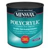 Coupon 🔥 Minwax Polycrylic Satin Crystal Clear Water-Based Polyurethane 1 qt 🛒